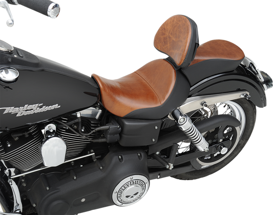 SADDLEMEN Seat - Renegade™ Lariat Solo - Smooth - Brown - Dyna 806-04-0041B