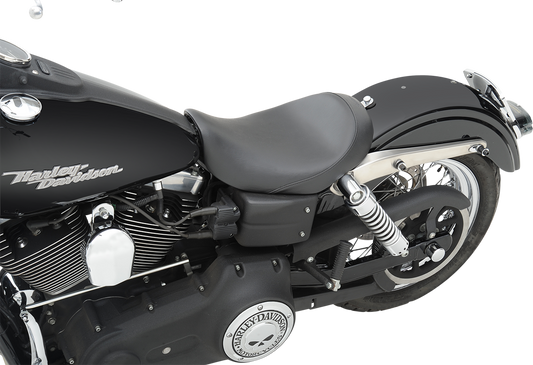 SADDLEMEN S3 Super Slammed Seat - Solo - Black - Dyna '06-'17 806-04-002D