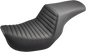 SADDLEMEN Step-Up Seat - Front Tuck-n-Roll - Black - Dyna 804-04-171