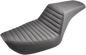 SADDLEMEN Step-Up Seat - Front Tuck-n-Roll - Black - Dyna 896-04-171