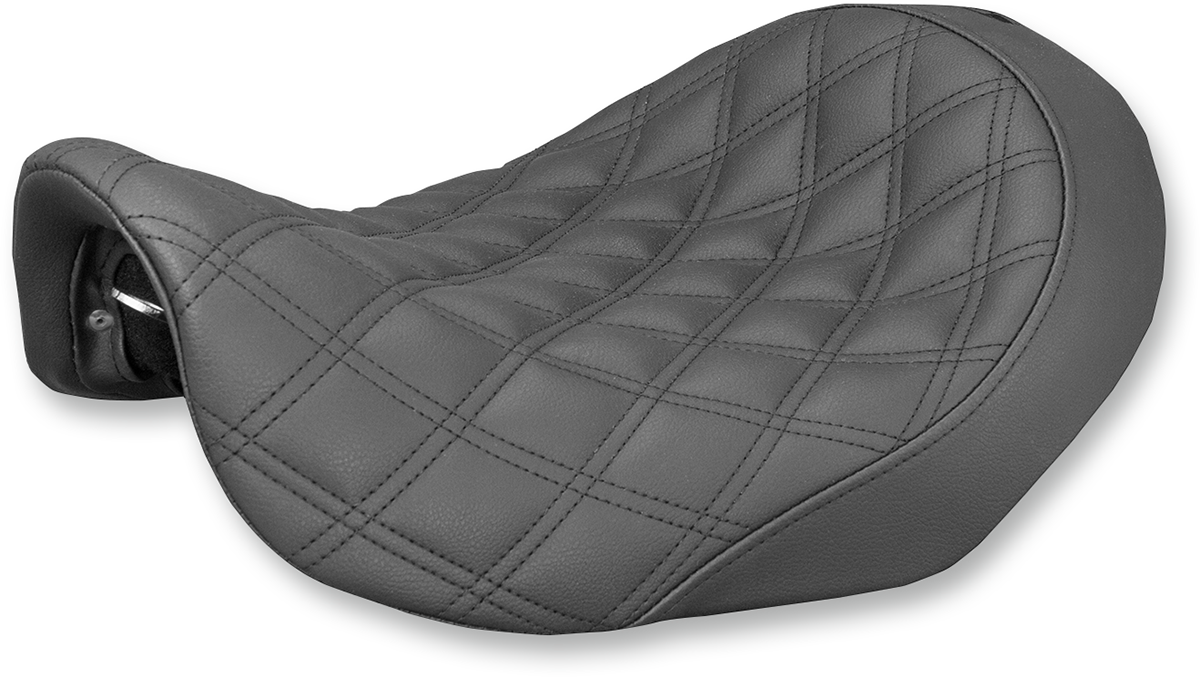 SADDLEMEN Renegade™ Solo Seat - Lattice Stitched - Black - Dyna '06-'17 806-04-002LS