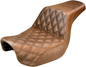 SADDLEMEN Step-Up Seat - Front Lattice Stitch - Brown - FXD 806-04-172BR