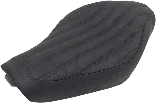 SADDLEMEN Knuckle Solo Seat - Ribbed - Black - XL '04-'20 807-11-0023