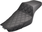 SADDLEMEN Step-Up Seat - Front Lattice Stitch - Black - XL 807-11-172
