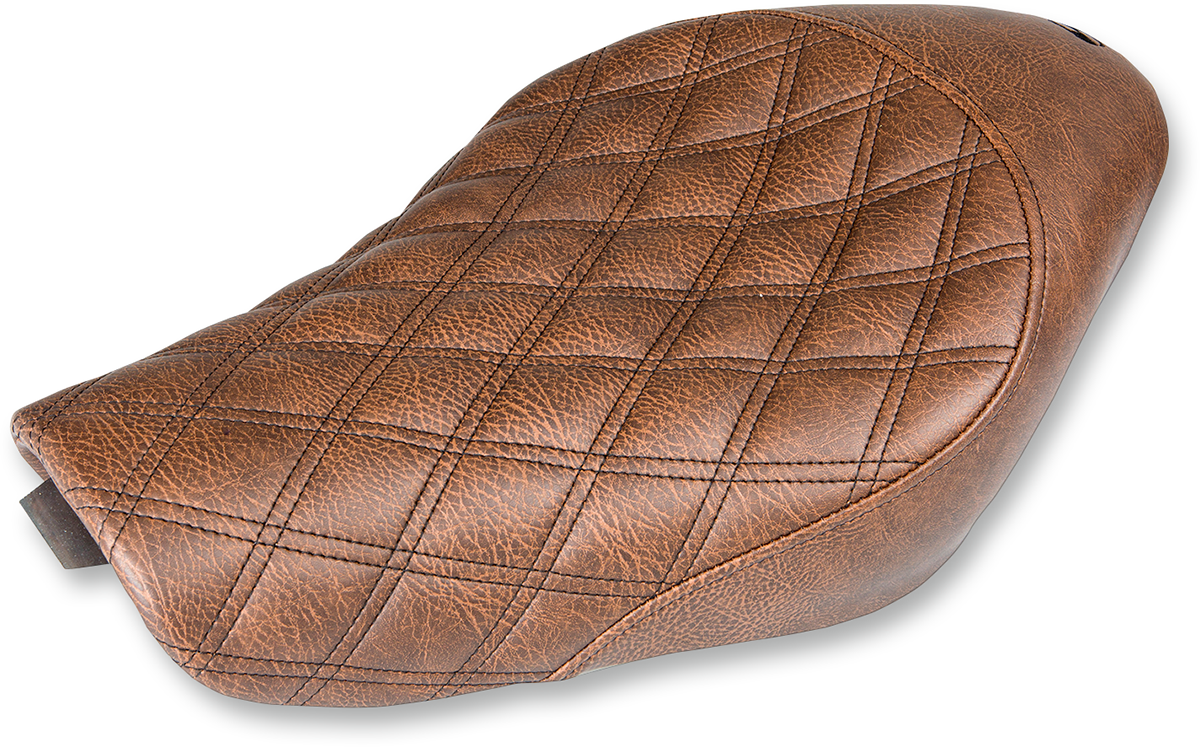 SADDLEMEN Renegade™ Solo Seat - Lattice Stitched - Brown - XL '04-'20 807-03-002BLS