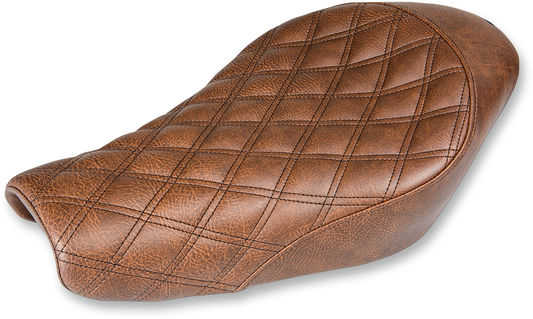SADDLEMEN Renegade™ Solo Seat - Lattice Stitched - Brown - XL '04-'20 807-11-002BLS
