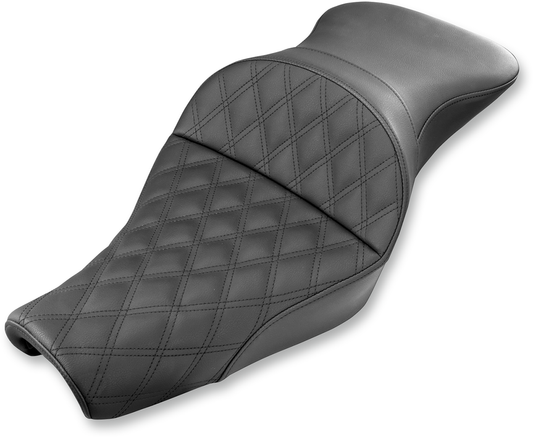 SADDLEMEN Explorer Seat - Lattice Stitched - 3.3 Gallon Tanks - XL '04-'20 807-11-029LS