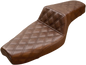 SADDLEMEN Step-Up Seat - Full Lattice Stitch - Brown - XL 879-03-175BR