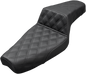 SADDLEMEN Step-Up Seat - Full Lattice Stitch - Black - XL 807-03-175