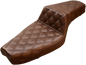 SADDLEMEN Step-Up Seat - Full Lattice Stitch - Brown - XL 807-03-175BR
