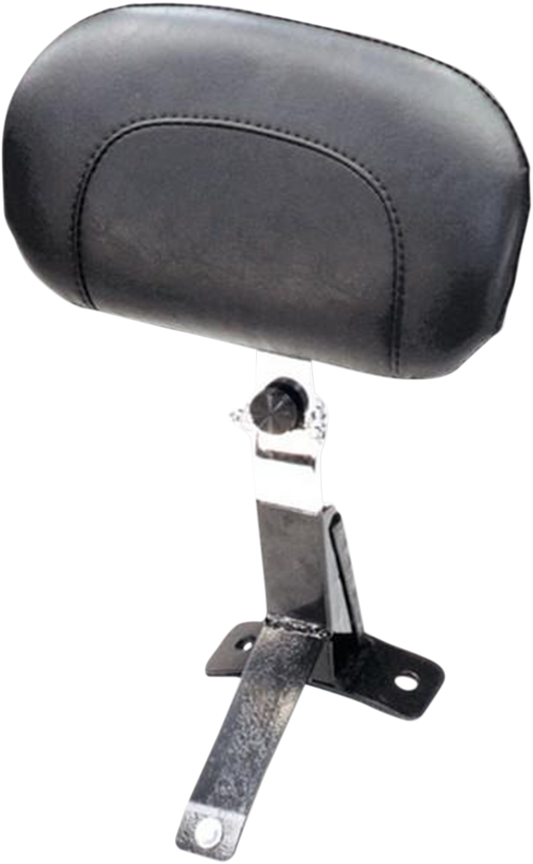 MUSTANG Driver Backrest Kit - Smooth - Black Studs - FLH/FLT '09-'25 79611