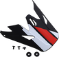 Z1R Rise Visor - Evac Matte Black/Red/White 0132-1392
