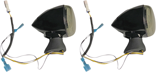 CUSTOM DYNAMICS Front LED Turn Signal - Black - Scout PB-SCOUT-AW-BS