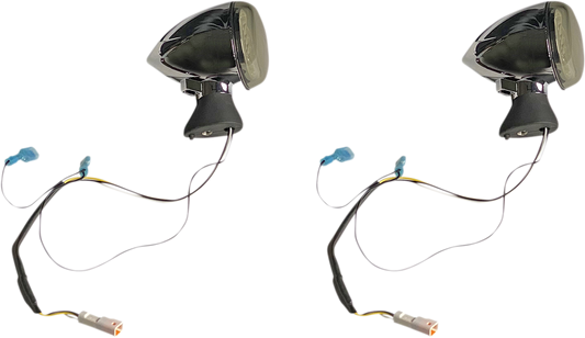 CUSTOM DYNAMICS Front LED Turn Signal - Chrome - Scout PB-SCOUT-AW-CS