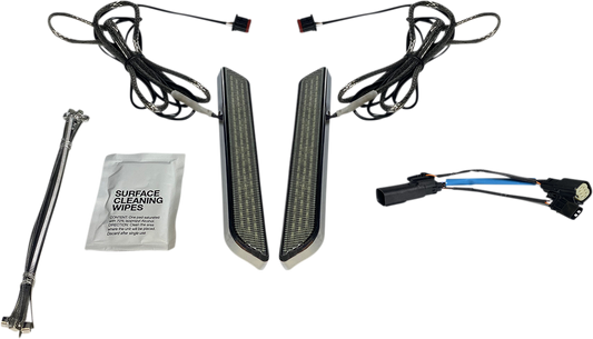 CUSTOM DYNAMICS LED Fork Light - Smoke - Chrome CD-FORK-SS6-SC