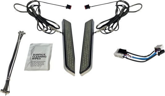 CUSTOM DYNAMICS LED Fork Light - Smoke - Chrome CD-FORK-HD-SC