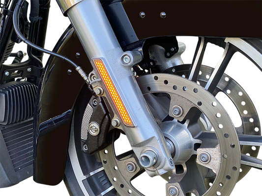 CUSTOM DYNAMICS LED Fork Light - Smoke - Chrome CD-FORK-UNV-SC