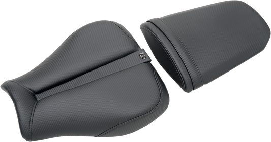 SADDLEMEN Gel Channel™ Track Carbon Fiber Sport Seat - Black - CBR100RR 0810-H013