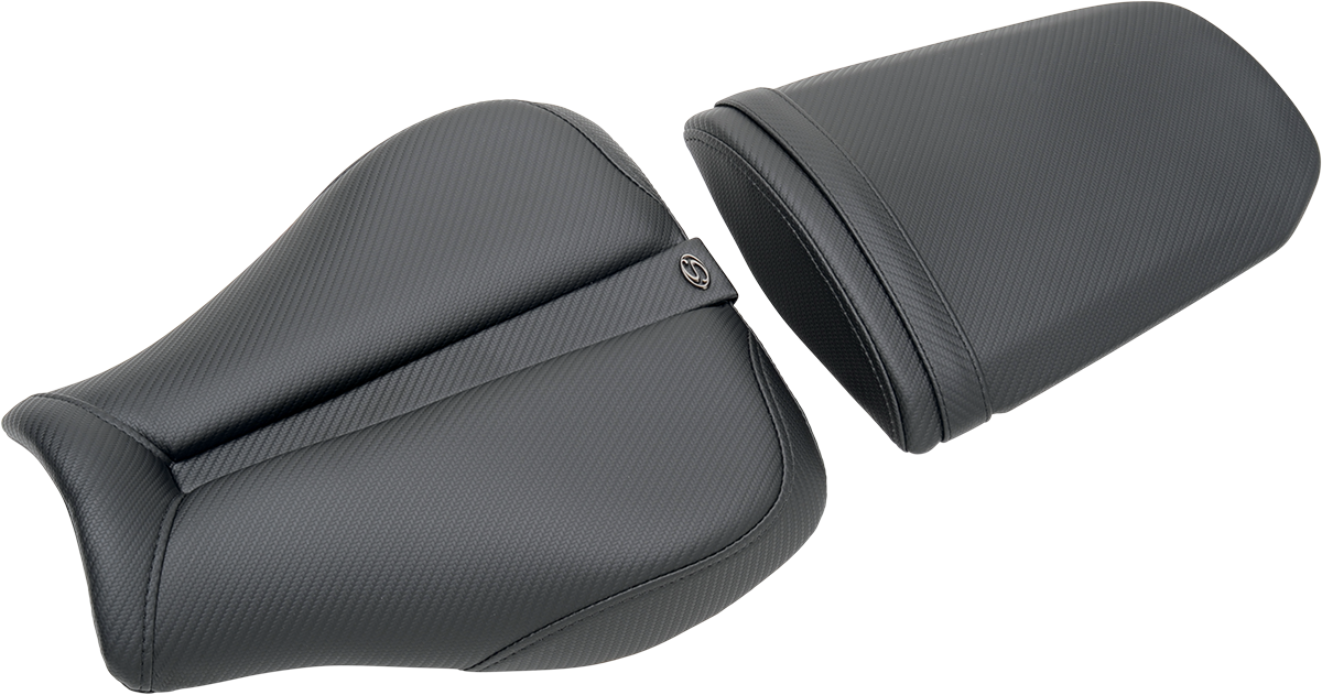 SADDLEMEN Gel Channel™ Track Carbon Fiber Sport Seat - Black - GSXR 600/750 0810-S019