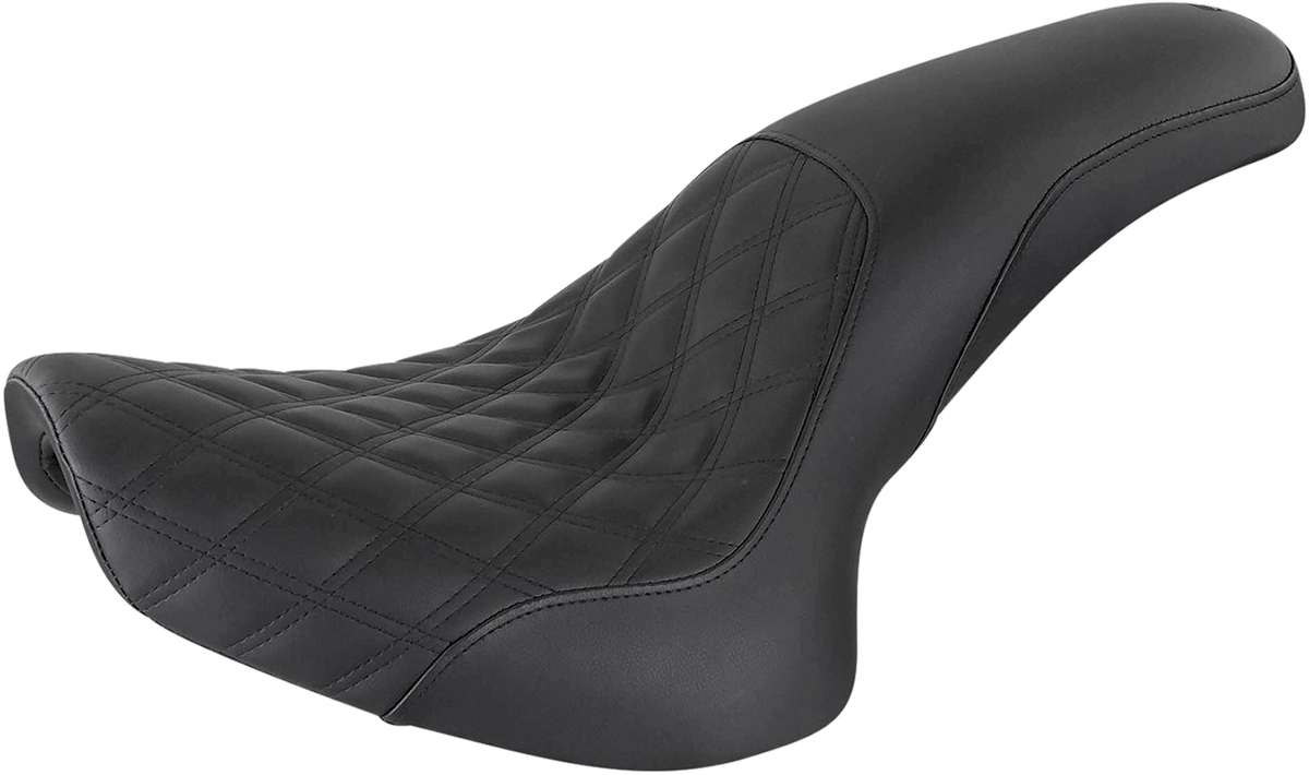 SADDLEMEN Profiler Seat - Front Lattice/Rear Smooth - Black - FL/FX '00-'06 800-01-149