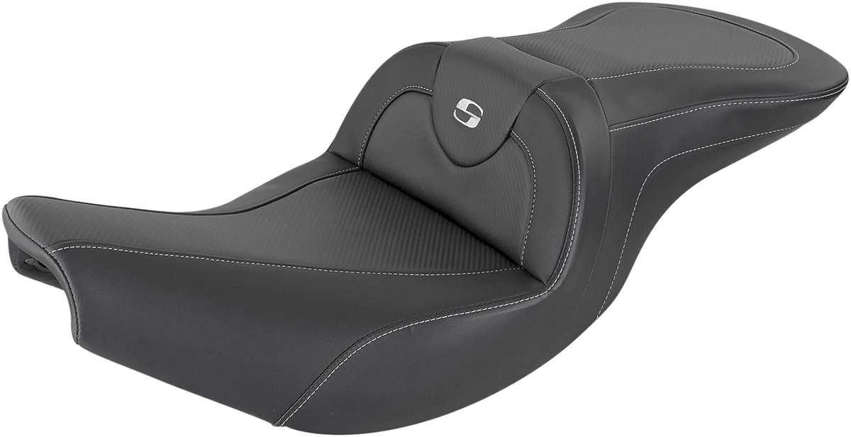 SADDLEMEN Roadsofa™ Carbon Fiber Seat - Without Backrest - Black - Indian '14-'24 I14-07-185