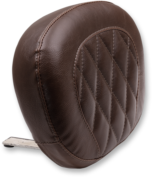 MUSTANG Sissy Bar Pad - Brown - Diamond - FXS/FLS '11-'17 76769