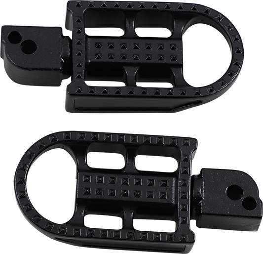 BILTWELL Mushman Foot Pegs - Standard - Black Electroplated 7002-201-04