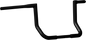 KHROME WERKS Buck-25 Handlebar - FLH - 10" - Black 300730