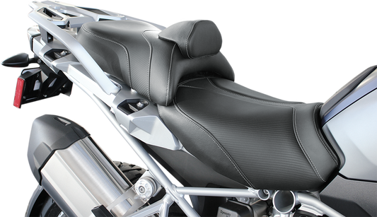 SADDLEMEN Adventure Tour Seat - Low - Lumbar Backrest - Black - R1200GS '13-'23 0810-BM33LR