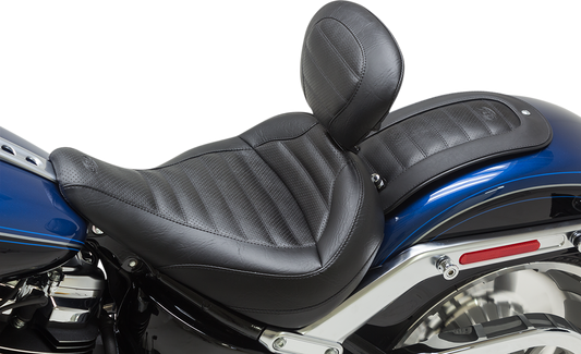 MUSTANG Fender Bib - Tuck and Roll - Black - HD Softail 78190