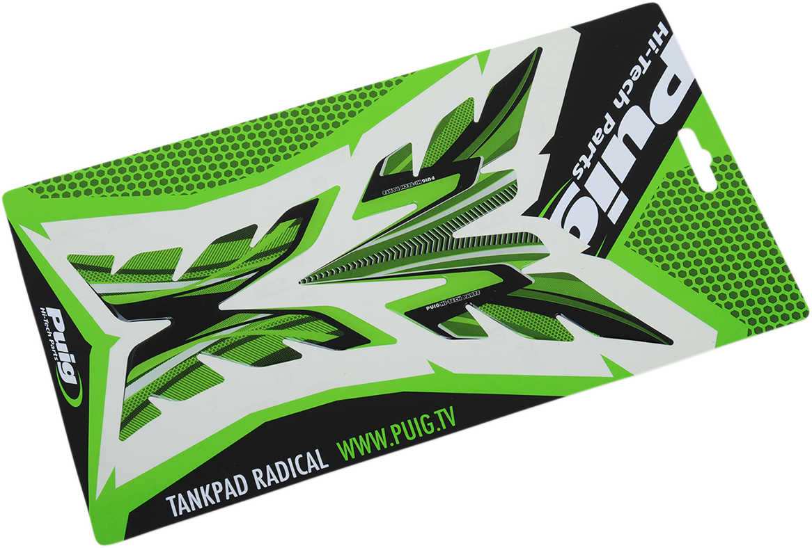 PUIG HI-TECH PARTS Tank Pad - Radikal - Green 6292V