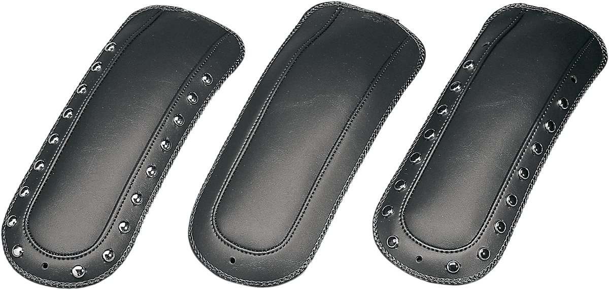MUSTANG Fender Bib - Smooth Chrome-Studded - Black - HD Softail/FXR 78026