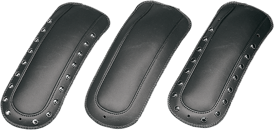 MUSTANG Fender Bib - Smooth Chrome-Studded - Black - HD Softail/FXR 78026