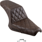 SADDLEMEN Step-Up Seat - Full Lattice Stitch - Brown - Bolt '13-'24 Y13-16-175BR