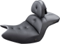SADDLEMEN Seat - Roadsofa™ - With Backrest - Pillow Top - Black - Heated H18-07-181BRHCT