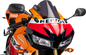 PUIG HI-TECH PARTS Race Windscreen - 9-1/2" - Dark Smoke - CBR600RR 6478F