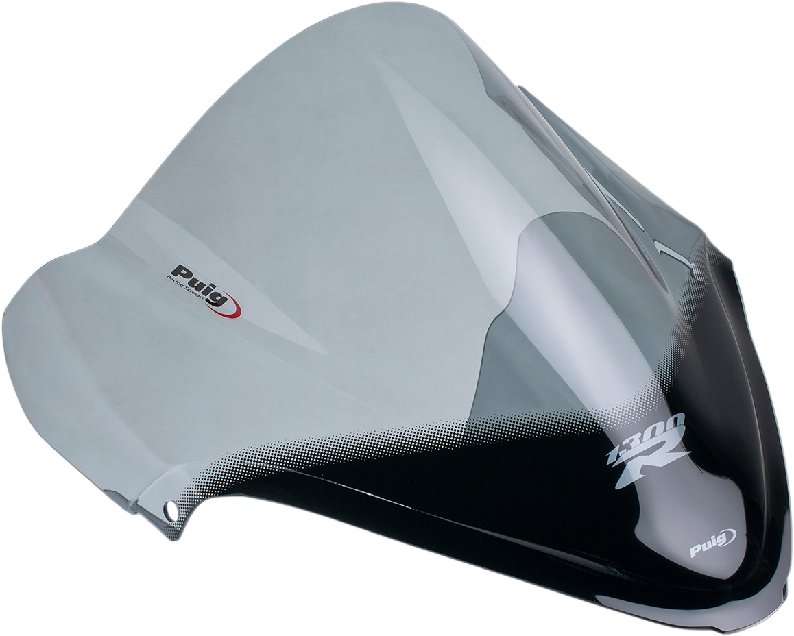 PUIG HI-TECH PARTS Race Windscreen - 15-3/8" - Smoke - Hayabusa 4826H