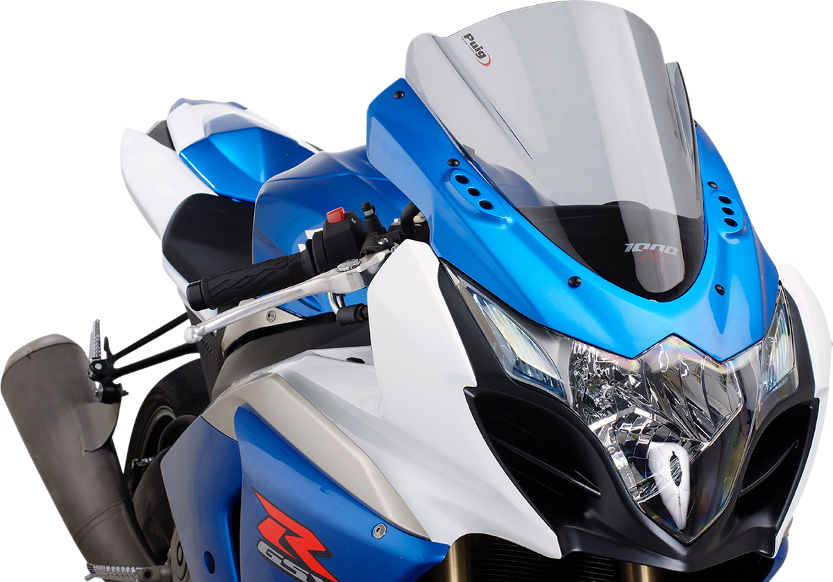 PUIG HI-TECH PARTS Race Windscreen - 14-1/4" - Smoke - GSXR1000 4933H