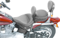 MUSTANG Wide Solo Seat - With Backrest - Black - Studded w/ Concho - FLST/FXST '00-'06 79120