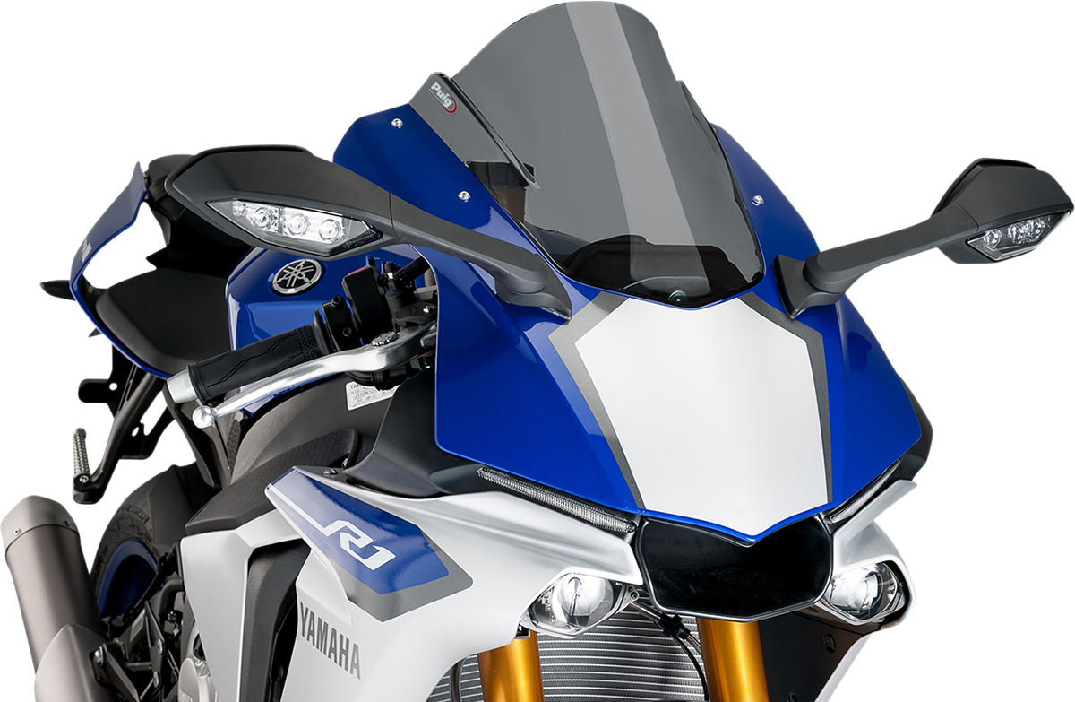 PUIG HI-TECH PARTS Race Windscreen - 13-1/4" - Dark Smoke - YZF-R1 7648F