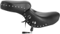MUSTANG Seat - Wide - Touring - Without Backrest - One-Piece - Chrome Studded - Black w/Conchos - VT1100 75008