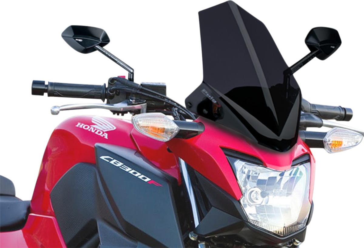 PUIG HI-TECH PARTS New Generation Windscreen - 11-5/8" - Dark Smoke - CB300F 7655F