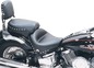 MUSTANG Seat - Wide - Touring - Without Backrest - Two-Piece - Chrome Studded - Black w/Conchos - X1100C 75910
