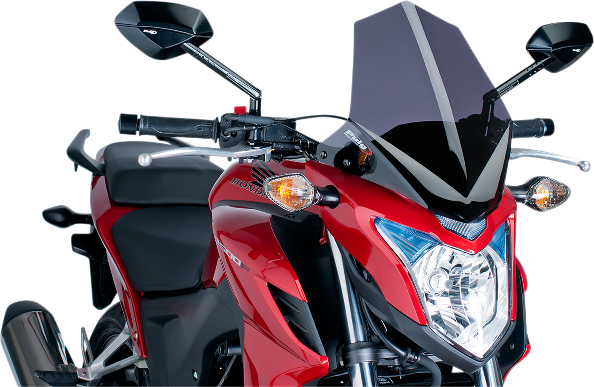 PUIG HI-TECH PARTS New Generation Windscreen - 14-3/8" - Dark Smoke - CB500F 6437F