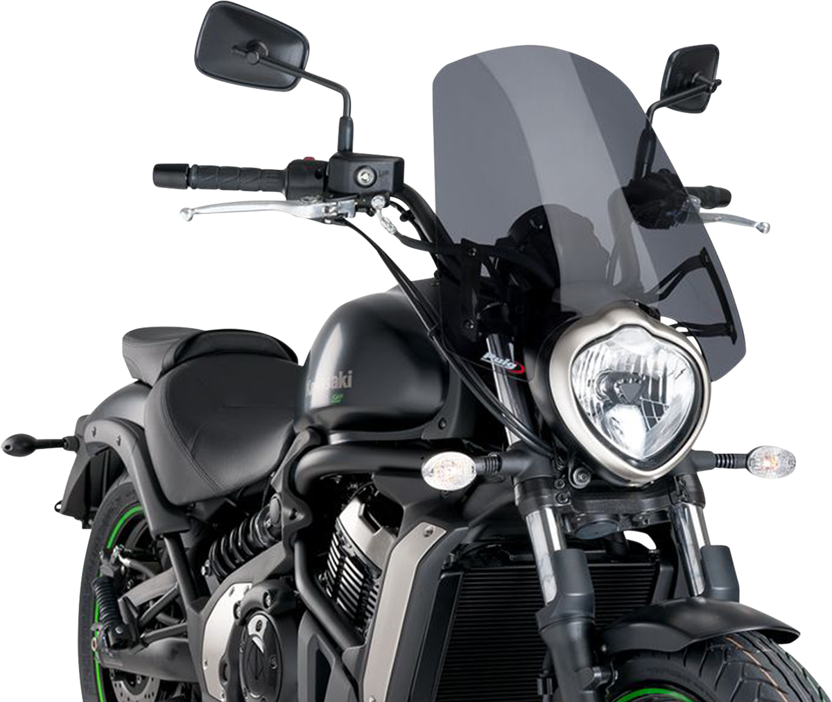PUIG HI-TECH PARTS New Generation Windscreen - 18-1/2" - Dark Smoke - Vulcan 8164F