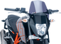 PUIG HI-TECH PARTS New Generation Windscreen - 10-1/2" - Dark Smoke - KTM 690 6009F