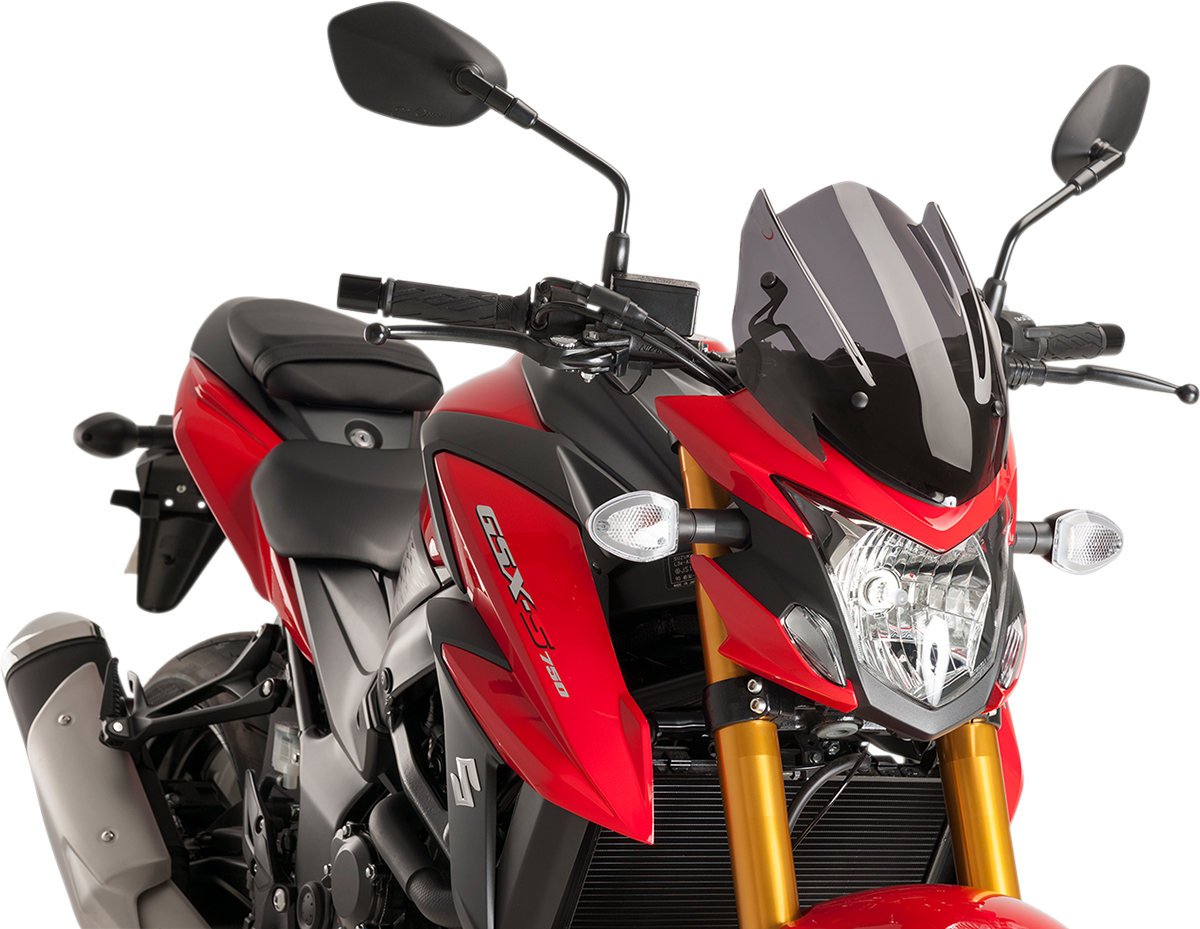PUIG HI-TECH PARTS New Generation Windscreen - 13" - Dark Smoke - GSXS750 9435F
