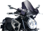 PUIG HI-TECH PARTS New Generation Windscreen - 16-1/2" - Dark Smoke - V-Max 4952F