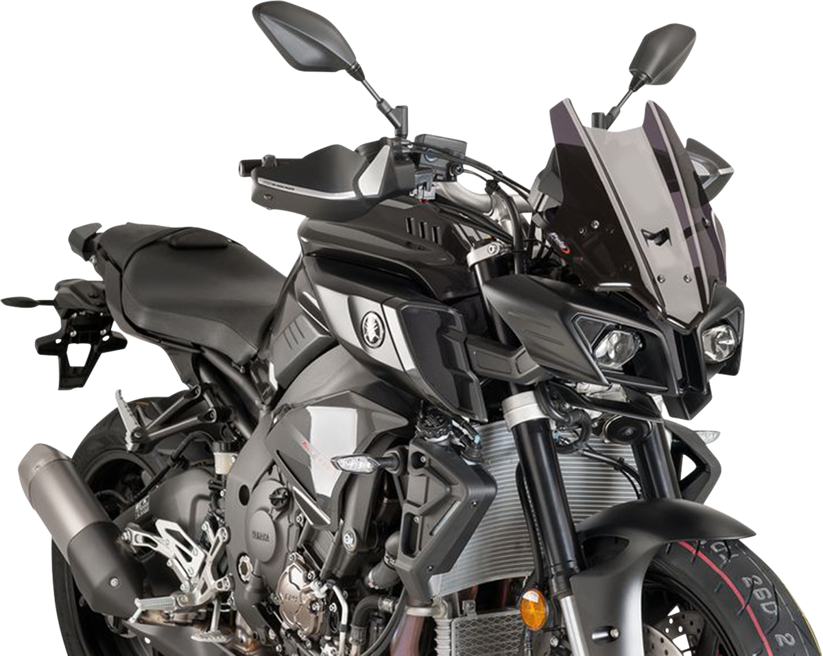 PUIG HI-TECH PARTS Race Windscreen - 14-1/4" - Dark Smoke - MT10 8917F