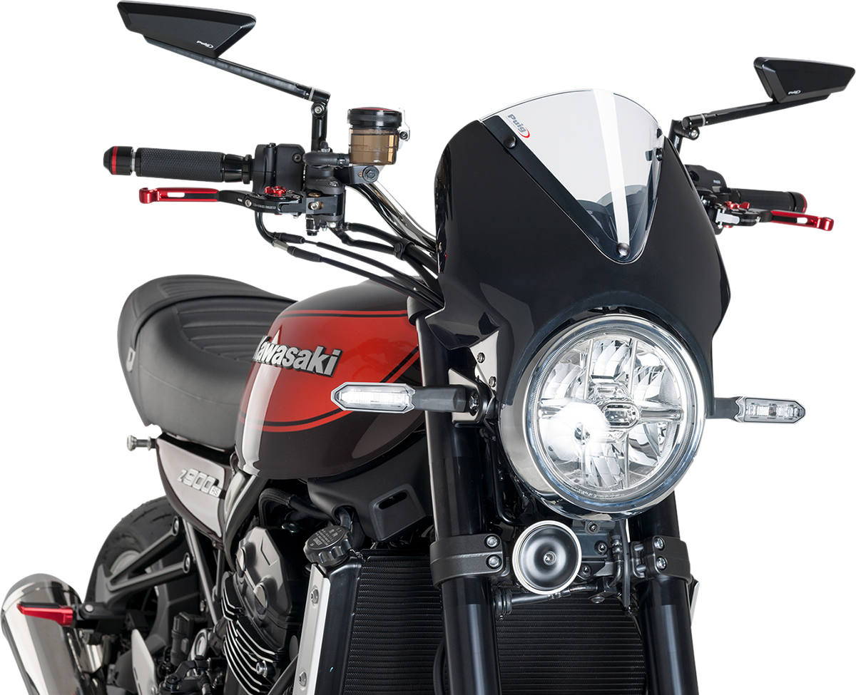 PUIG HI-TECH PARTS Windscreen - 13" - Black/Clear 003NW